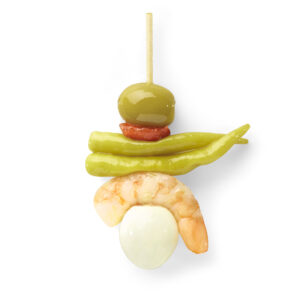 Huevo con langostino